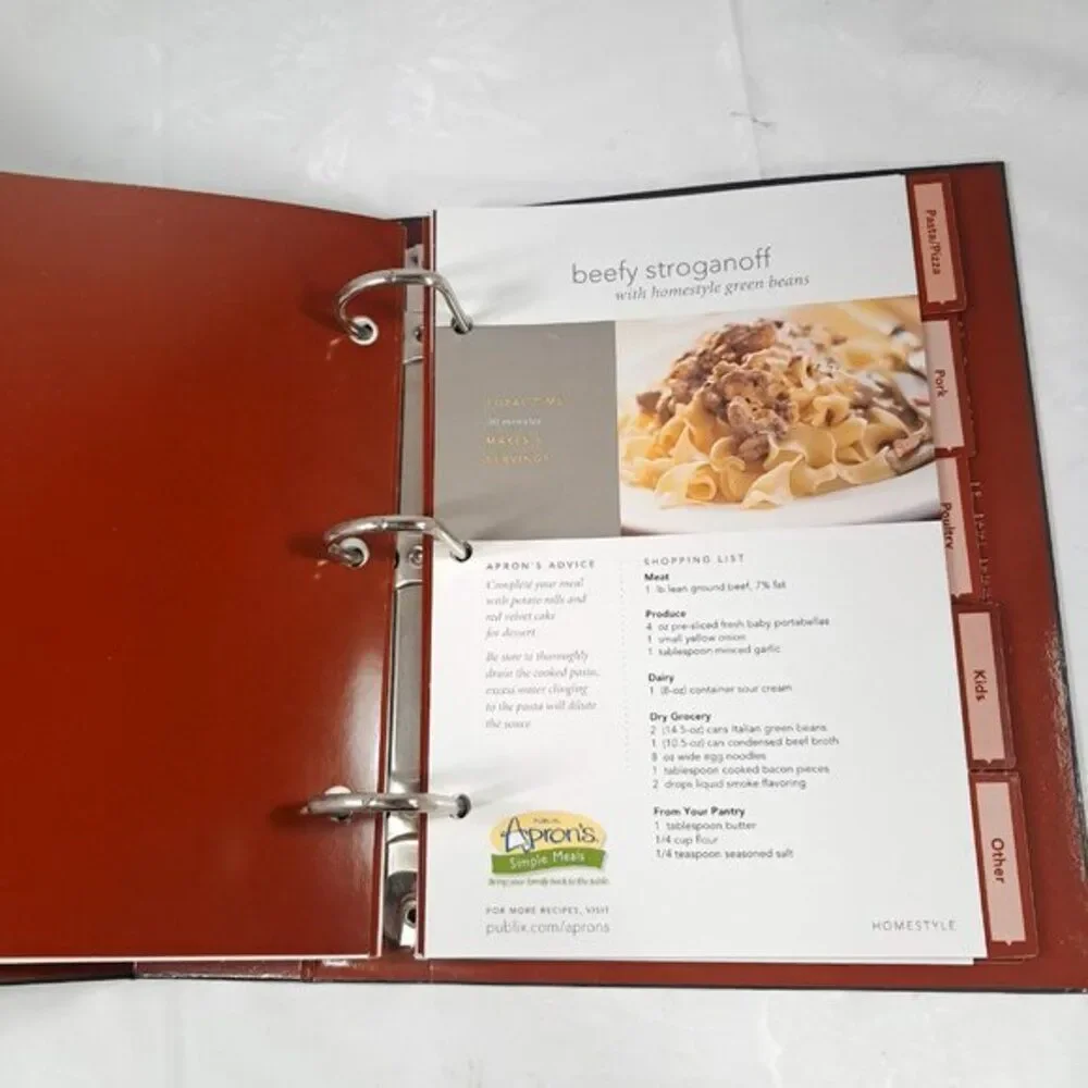 Publix Aprons Simple Meals‎ Binder Cookbook binder Recipes Cards cook book 2006